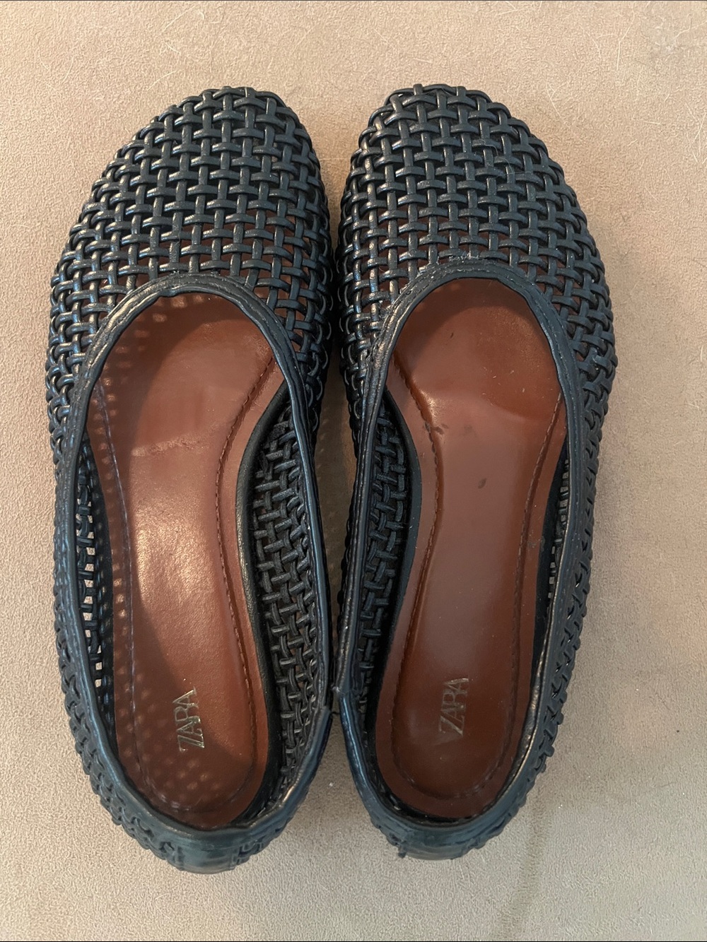 Zara Black Woven Women's Shoes - Picture 7 of 11